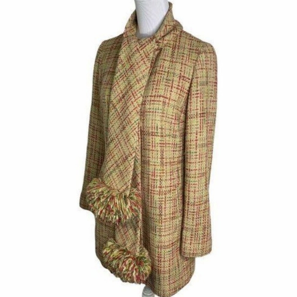 SOLD Anthropologie Pom Pom Coat Elevenses Coat Size L - Picture 3 of 8